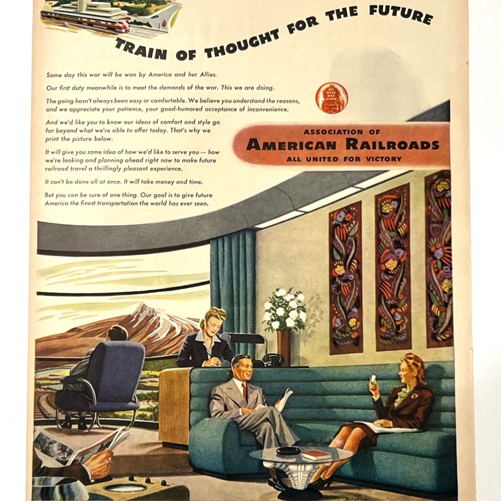 Antique American Railroads / Lily of Pons Magazine Page